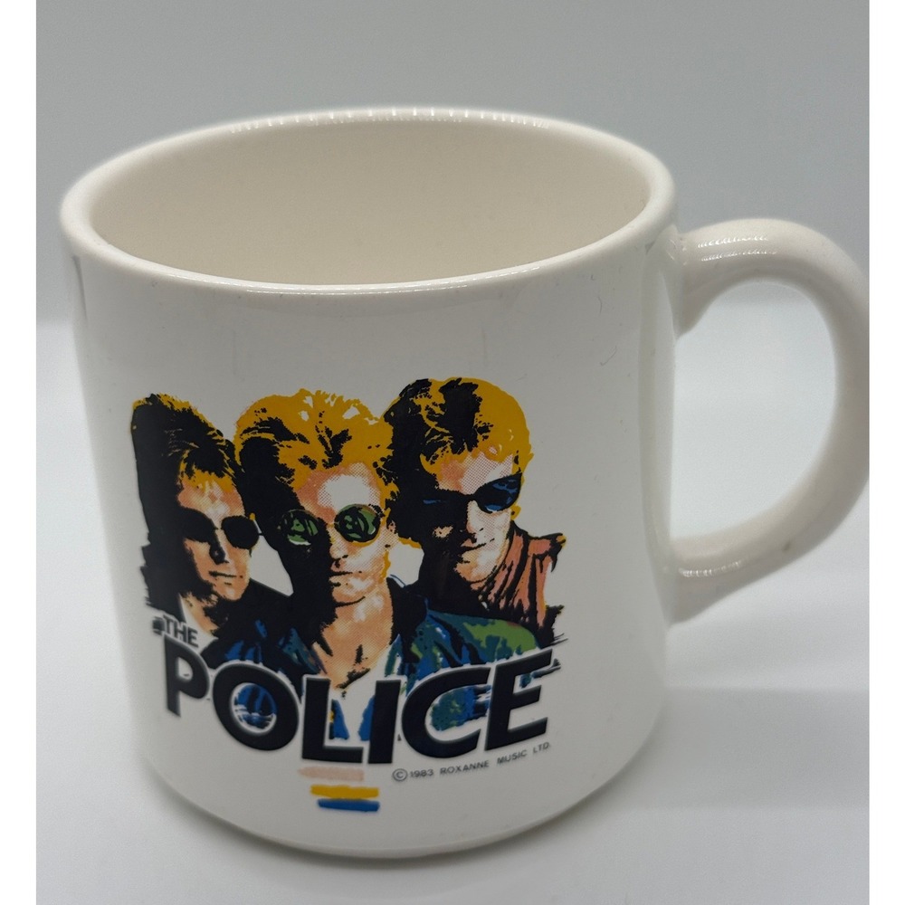 Vintage 80s The Police Band Coffee Mug